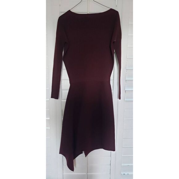 ALL SAINTS SUKE DRESS DARK RUST RED SWEATER RIBBED NWTD SIZE S - Picture 7 of 11